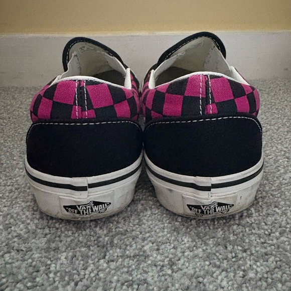 Vans Black and Pink Checkered Slip-Ons - Picture 2 of 7